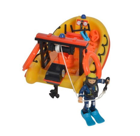Požárník Sam Záchranný člun Neptun 20 cm s figurkou