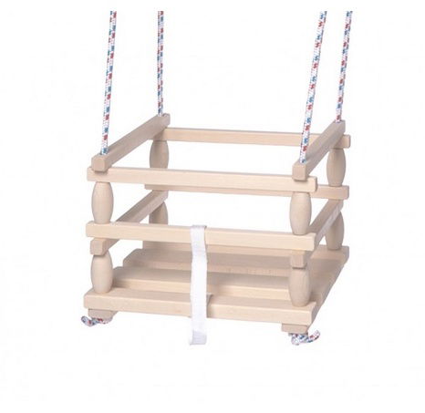 Houpačka Baby dřevěná 33x30cm nosnost 80 kg