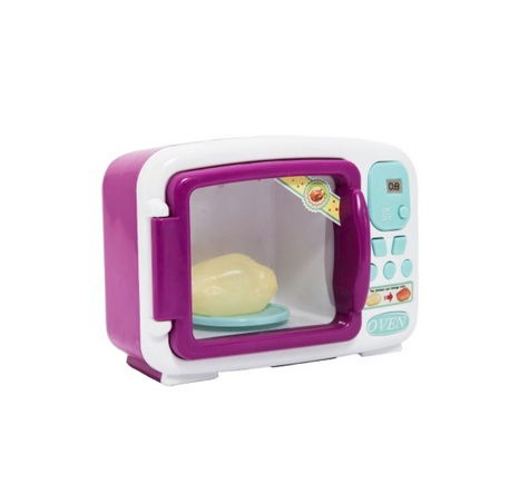 Batteriebetriebener Mikrowellenherd aus Kunststoff mit Ton und Licht in einer Schachtel