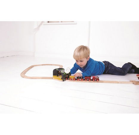 Bigjigs Rail Tunel s výhybkou jeskyně lebka