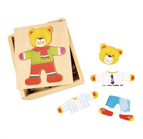 Bigjigs Toys Oblékací puzzle Pan medvěd