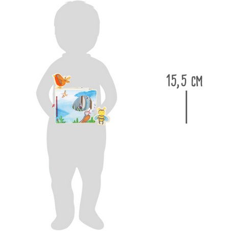 Small Foot Dřevěná obrázková knížka s včelkou