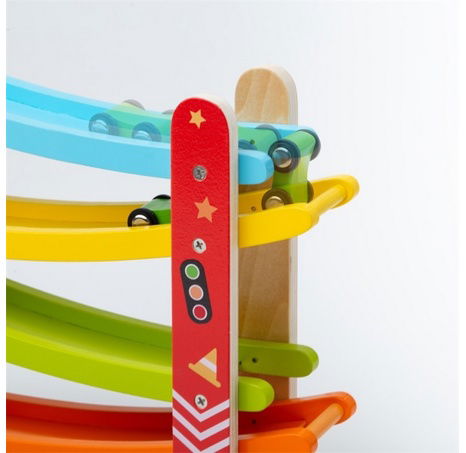 Bigjigs Toys Dřevěná automobilová závodní dráha