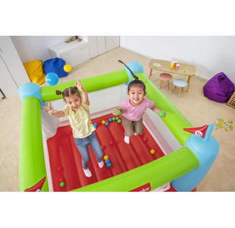 Nafukovací hrací centrum Bestway Fisher-Price s míčky (50ks), 1,75x1,73x1,35m