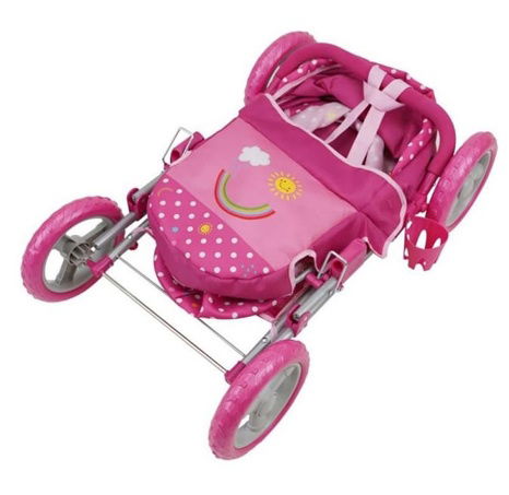 Kočárek pro panenky s taškou - Puntík