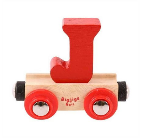 Bigjigs Rail Wagon Holzschienenbahn - Buchstabe J