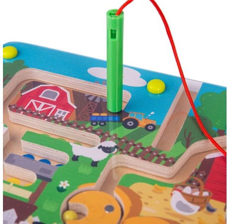Bigjigs Toys Magnetické bludiště Farma