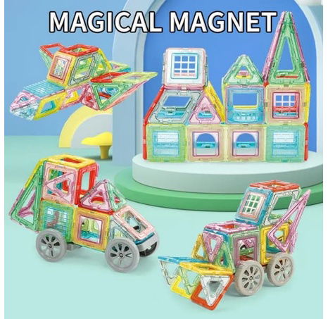 Magnetická stavebnice Dopravní prostředky 55 ks