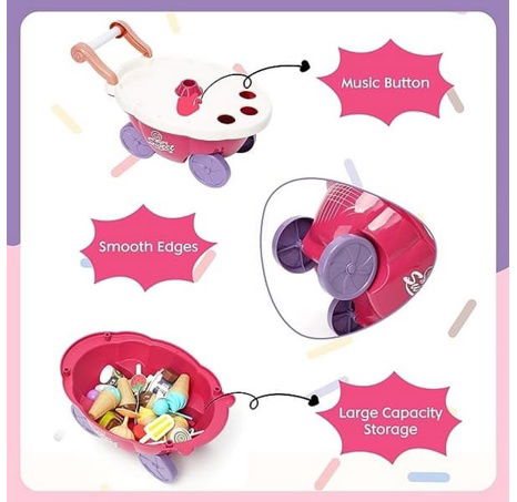 Bavytoy Cukrářský vozík s hudbou a světlem