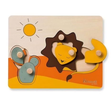 Dřevěné puzzle - Lev