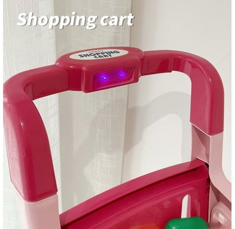 Bavytoy Nákupní vozík s příslušenstvím růžový