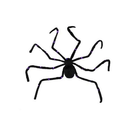 Pavouk velký plyš na baterie se světlem v sáčku karneval