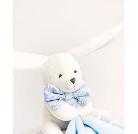 Doudou Dárková sada modrá - králíček s muchláčkem 10 cm