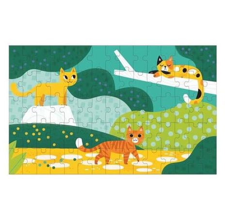 Mudpuppy Puzzle Lentikulární Kočky malé a velké 75 dílků