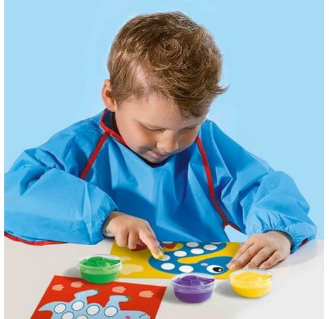 Prstové barvy - dobarvi si dinosaura