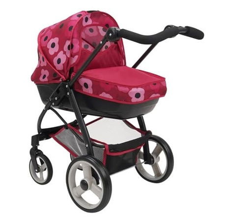 Kinderwagen für Puppen 2in1 - Bella Poppy Red