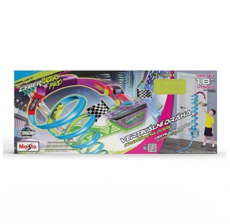 Maisto - Cyber Racers, Spielset - Vertikale Türschiene mit Spielzeugauto, Höhe ca. 2m