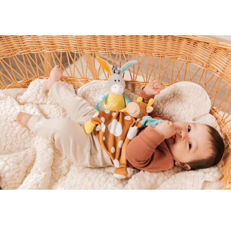 NICI MFN muchláček Kravička s kousátkem a úchytkou na dudlík