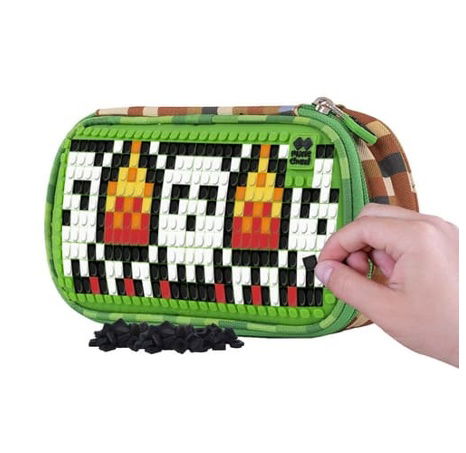 PIXIE CREW studentský penál zelený velký panel