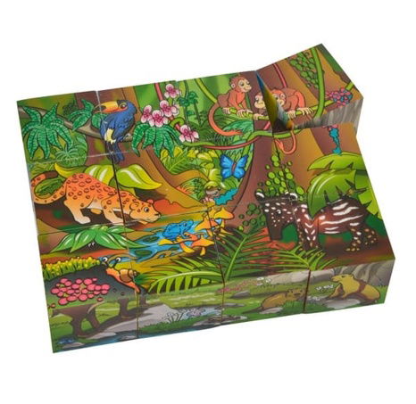 Dřevěné obrázkové kostky