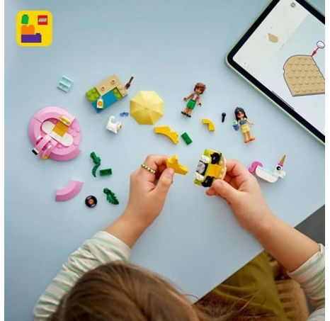 LEGO® Friends 42658 Zábava u bazénu s jednorožcem a plameňákem