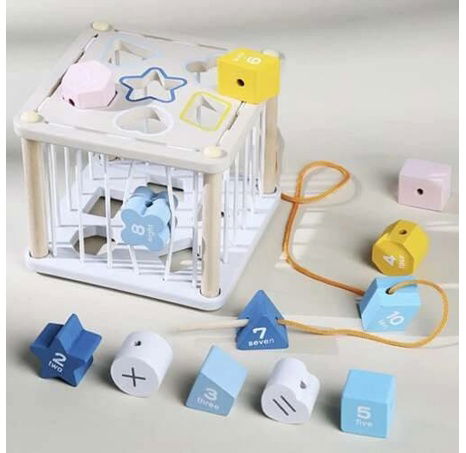 Dřevěná senzorická kostka