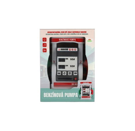 Benzínová pumpa plast na baterie se zvukem, světlem v krabici