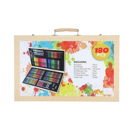 Sada na malování 180ks v dřevěném kufříku