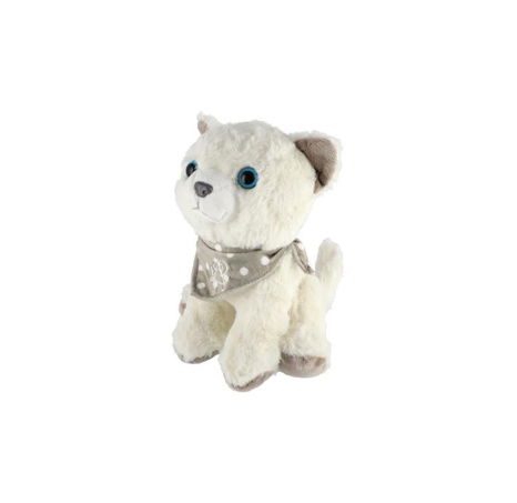 Kočka/Kočička sedící se šátkem plyš 22cm