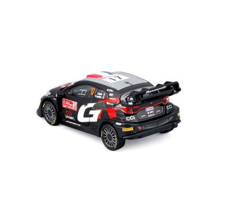 Bburago - RACE, Toyota GR Yaris Rally1 Hybrid v dekorativním boxu, Orgier #17, modrá, 1:43