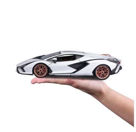 Bburago - Auta HOBBY, Lamborghini Sián FKP 37, bílá, 1:18