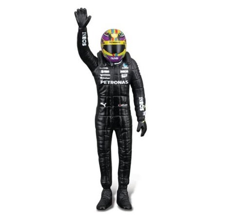 Bburago - RACE Formule F1 s figurkou jezdce, Mercedes-AMG W14 E Performance (2023) #44 Hamilton,1:24