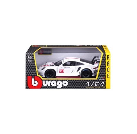 Bburago - RACE, Porsche 911 RSR, bílá, 1:24