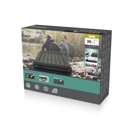 Semišová nafukovací matrace TriTech™ Queen, 203m x 152m x 36cm
