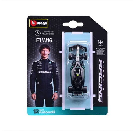 Bburago – FORMULA RACING Mercedes-AMG Petronas W16 (2025), #12 Kimi Antonelli, blistr, 1:64