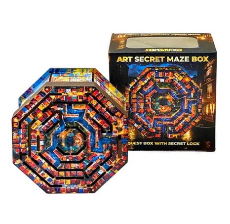 EscapeWelt Dřevěný hlavolam Art Secret Maze Box