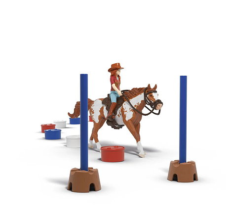 Schleich 42775 Hannah s koněm a překážkami - westernové dobrodružství