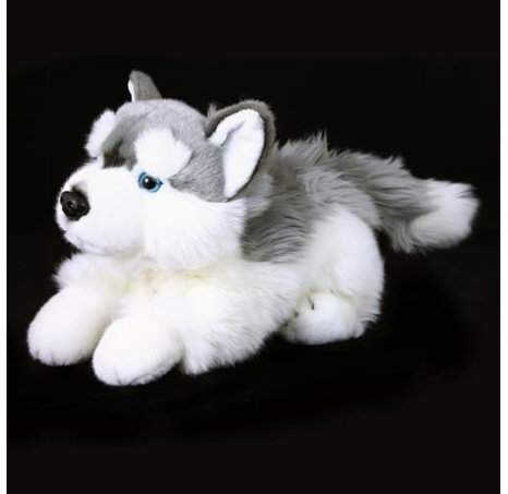 Rappa Plyšový pes husky ležící 30 cm