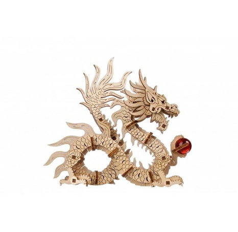 Ugears 3D dřevěné mechanické puzzle Drak