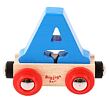 Bigjigs Rail Wagon Holzschienenbahn - Buchstabe A