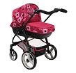 Kinderwagen für Puppen 2in1 - Bella Poppy Red