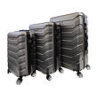 Bavy Cestovní kufr skořepinový Ribs Dark grey - set 3 ks