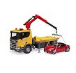 Bruder 3552 Abschleppwagen Scania Super 560R mit Licht- und Soundmodul und BRUDER Roadster