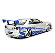 Rychle a zběsile auto 2002 Nissan Skyline 1:24