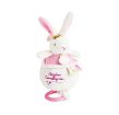 Doudou Dárková sada - Plyšový  růžový králíček hrající melodii 14 cm