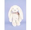 Doudou Plyšový bílý králík s šátkem  50 cm