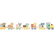 small foot Dřevěný narozeninový vláček se zvířátky