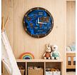 BusyKids Nástěnné hodiny Mapa světa tmavé