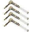 Sada zahnutých kabelových konektorů stereo jack (M) 6,3 mm, 4 ks