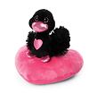 NICI Plüsch Love Schwarzer Schwan mit Herz 10cm, GRÜN